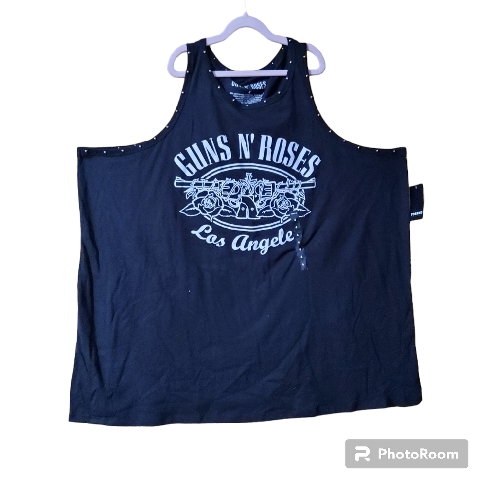 Torrid size 4 Guns N' Roses classic fit cotton studded tank nwt
